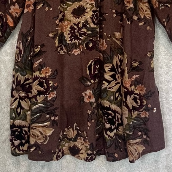 World Market Autumn Muted Colors Floral Blouse Sz M - Picture 12 of 15